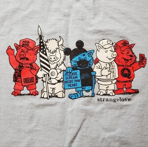 Strangelove Skatebroads "Silly Animals" Graphic T-Shirt‎ Size Large